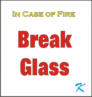 Early methods of sounding a fire alarm involved breaking a glass pane