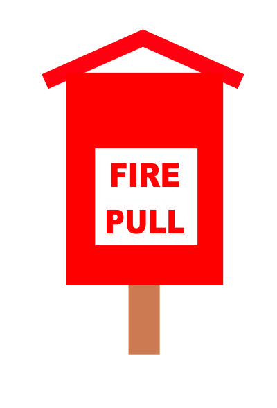 A fire pull box is part of a fire alarm system