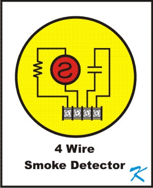 A 4 Wire Smoke Detector is a conventional smoke detector with a current limiting resistor and a contact closure