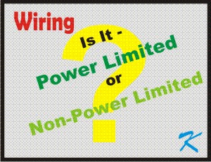 The question is whether it should be power limited wiring or non-power limited wiring.