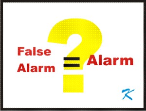 False alarms do not equal alarms