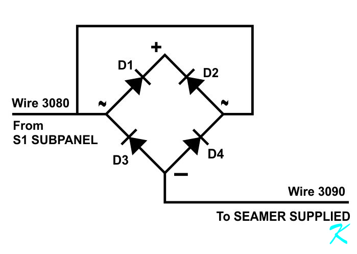 The wiring for the full wave bridge rectifier is confusing and should be redrawn