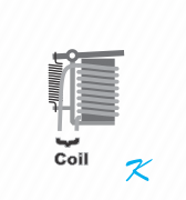 The coil, post, bracket, armature, and spring make up the electromagnet