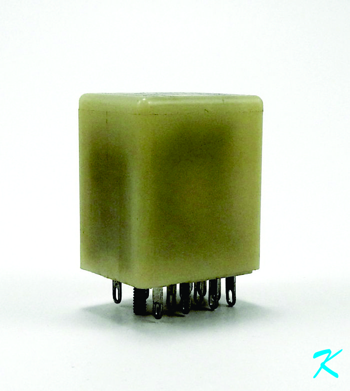 A 4PDT relay has four sets of contacts. The contacts may conduct electricity either way, depending on whether the relay is in an active or non-active condition 